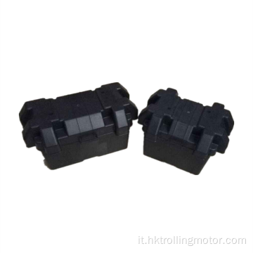 Box batteria nera in plastica robusta e resistente